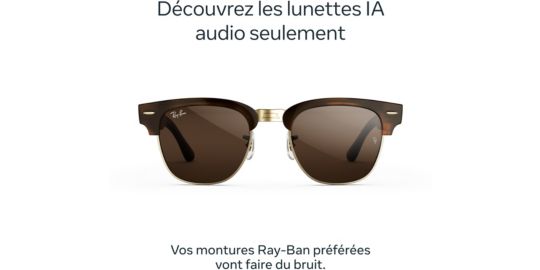 Lunettes connectées META Ray-Ban Clubmaster Havana marron