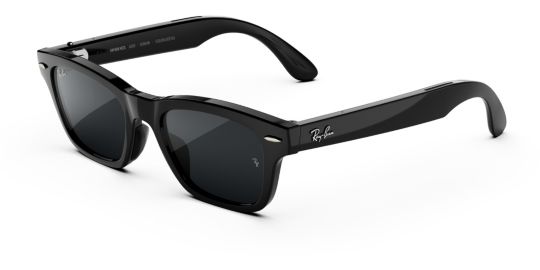 Lunettes connectées META Ray-Ban Burbank Noir Brillant gris