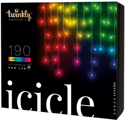Ruban LED TWINKLY Guirlande Rideau Connectée RGB 190LED 5M Ruban LED TWINKLY Guirlande Rideau Connectée RGB 190LED 5M