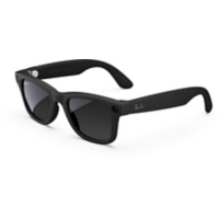 Lunettes connectées Meta Ray-Ban Wayfarer, Noir Mat, Dégradé Graphite Polarisé