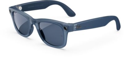 Lunettes Connectées Meta Ray-Ban Wayfarer, Jean Mat, Translucide Bleu Poudré Polarisé