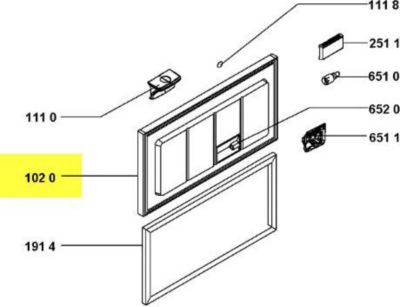 Porte WHIRLPOOL COUVERCLE DE CONGELATEUR COFFRE POUR CON