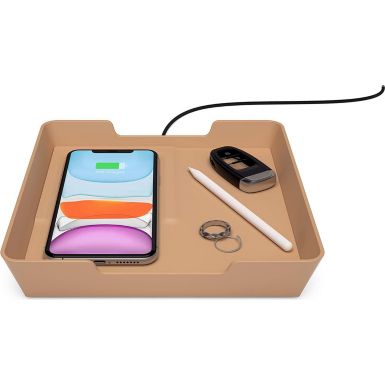 Chargeur induction EINOVA Valet Tray - Or beige