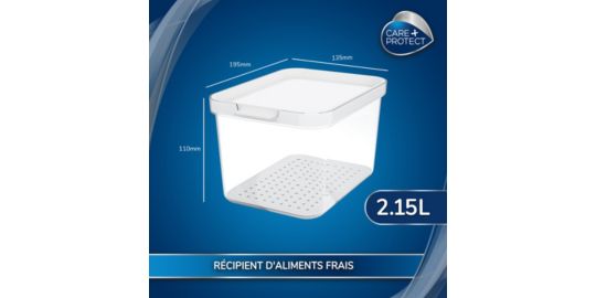 Boîte CARE+PROTECT alimentaire empilable 2.15L