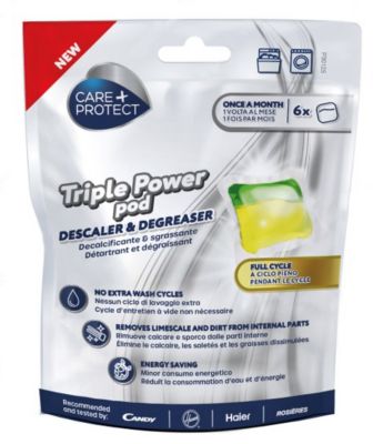 Détartrant CARE+PROTECT Triple actif lave vaisselle & lave linge