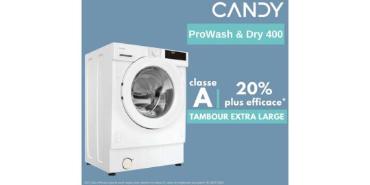 Lave linge séchant hublot CANDY BC4S485M4D8-S