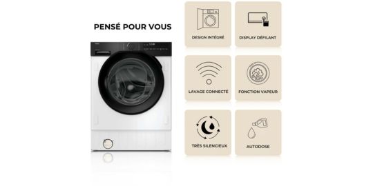 Lave linge séchant hublot encastrable HAIER BHA6SD696M6DB9-S