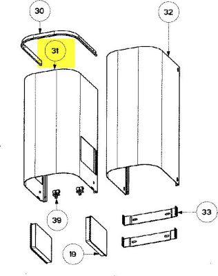 Conduit ARISTON CHEMINEE INFERIEURE INOX (HAUTEUR:65.5 C