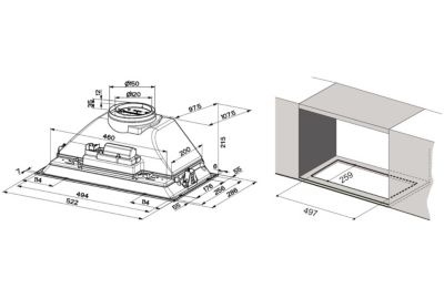 Hotte encastrable FRANKE BOX PLUS FBFE XS A 52