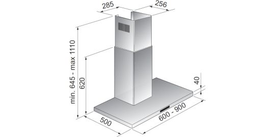 Hotte décorative murale AIRLUX AHBF971IX