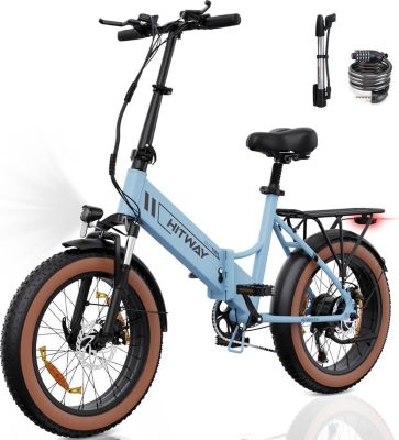 Vélo électrique HITWAY 20 * 4,0 Pliable, VTT, 48V10,4Ah- Bleu