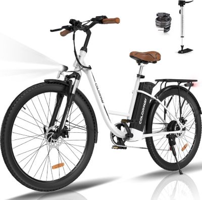 Vélo électrique COLORWAY VAE 28" 36V15Ah 7 Vitesses - Blanc