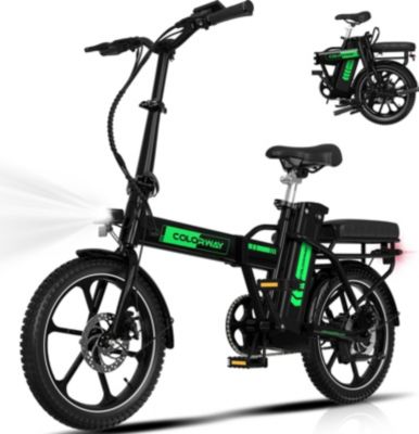 Vélo électrique COLORWAY 16 Pliable E-Bike,36V12Ah BK5_Noir
