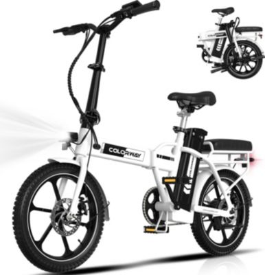 Vélo électrique COLORWAY 16 Pliable E-Bike,36V12Ah BK5_Blanc