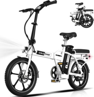 Vélo électrique COLORWAY 16 Pliable E-Bike,36V12Ah BK5_Blanc