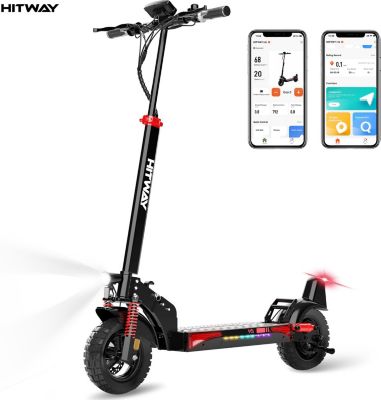 Trottinette électrique HITWAY Pliable 10" - 15,6AH - écran LCD - APP