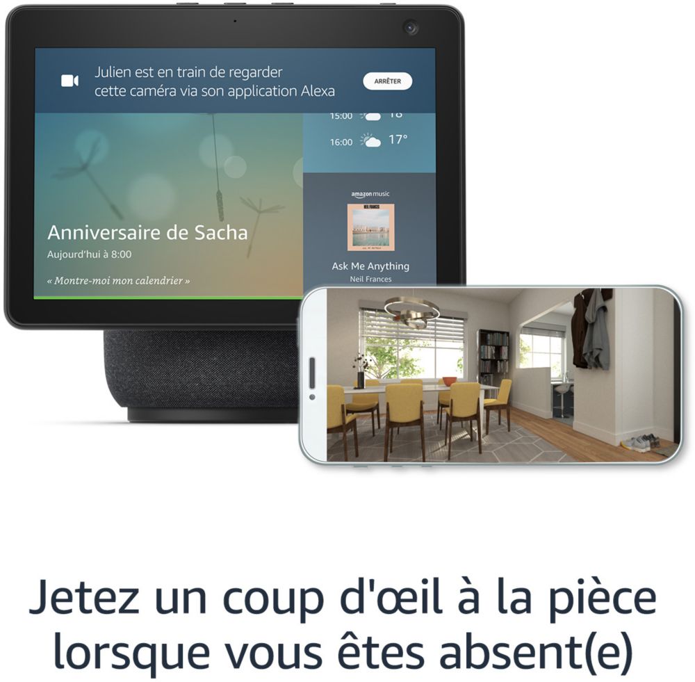 Echo Show 15 + Télécommande | Écran connecté Full HD 15,6 avec Alexa et  Fire TV intégré