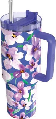 Bouteille isotherme QUOKKA 1200 ml avec Paille à Motif Floral
