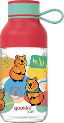 Bouteille isotherme QUOKKA Modèle Ice Kids Motif Happy et Sangle
