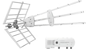 Antenne extérieure TELEVES Kit TRIO + antenne amplifiée 38 dB