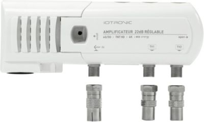 Amplificateur TV TELEVES intérieur 2 TV 22db réglable avec LED