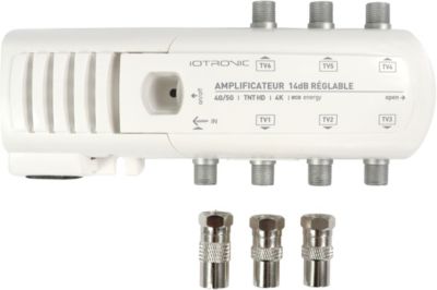 Amplificateur TV TELEVES intérieur 6 TV 14db réglable avec LED