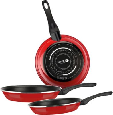 Batterie de cuisine FAGOR Optimax Set 3 Poêles à Frire Induction