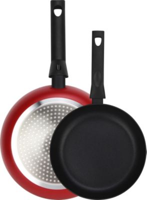 Batterie de cuisine FAGOR Nela Rouge Set 2 Poêles Frire Induction