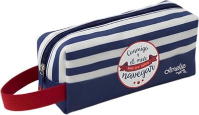 AVIZAR Amelie Trousse à Crayons à Rayures Zippé