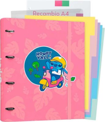 DISNEY Disney Classeur A4 Stitch 4 Anneaux Élas