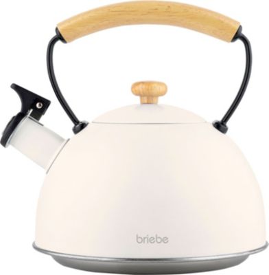 BRIEBE Nordic Théière Sifflet 2,3L, Blanc
