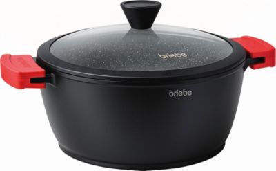Faitout BRIEBE Induction PT1141 Titane 20 cm, Couvercle