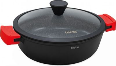 Casserole BRIEBE Induction PT1142 Titane 28 cm, Couvercle