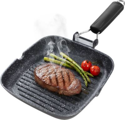 Poêle grill BRIEBE GP1157, Induction Antiadhésif 20x20cm