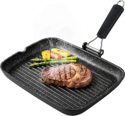 Poêle grill BRIEBE GP1160, Induction Antiadhésif 34x24cm