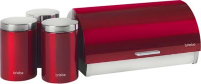 Set d'ustensiles de cuisine BRIEBE Boîte à Pain + 3 Boîtes Cuisine 1161RN