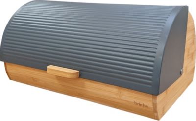 Set d'ustensiles de cuisine BRIEBE Boîte à Pain en Bois de Bambou BB1162GRY