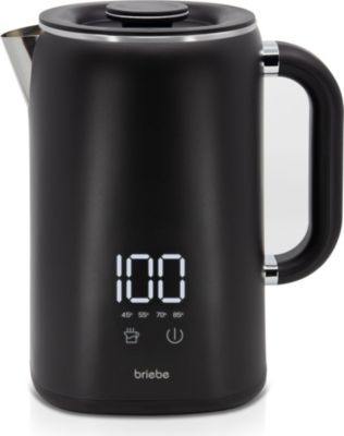 Bouilloire à température réglable BRIEBE eBoil 1,7L Affichage LED KT1175BLK