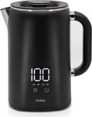Bouilloire à température réglable BRIEBE eBoil 1,7L Affichage LED KT1175BLK