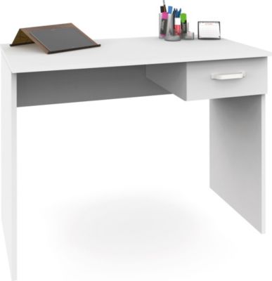 Bureau gamer BRIEBE 75x90x50cm, 1 Tiroir, ESC1189WHT