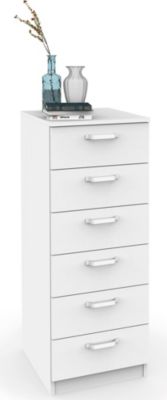 BRIEBE Chiffonnier avec 6 Tiroirs, SFO1190WHT