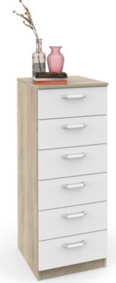 BRIEBE Chiffonnier avec 6 Tiroirs, SFO1190CAWH