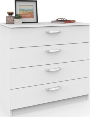 BRIEBE Commode 4 Tiroirs,78x74x40cm CMD1191WHT
