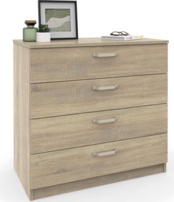 Bureau gamer BRIEBE Commode 4 Tiroirs,78x74x40 cm CMD1191CAB