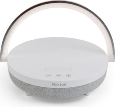 Enceinte Bluetooth PRIXTON Lampe LED Multifonction Bluetooth Blanc