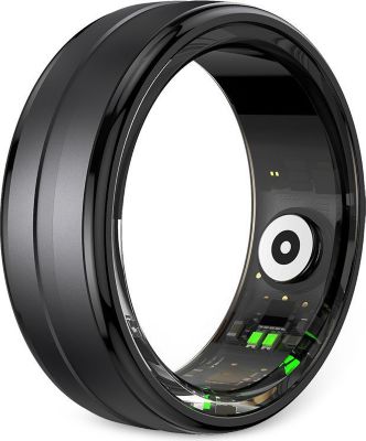 Bague connectée PRIXTON Smart Ring Orbyt, Taille 9, Noir