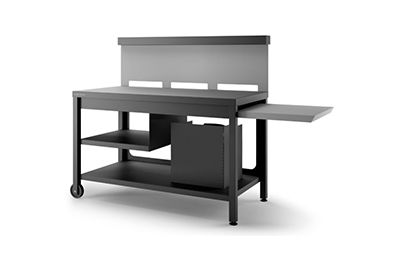 Table FORGE ADOUR TRCANG roulante crédence acier noir gris