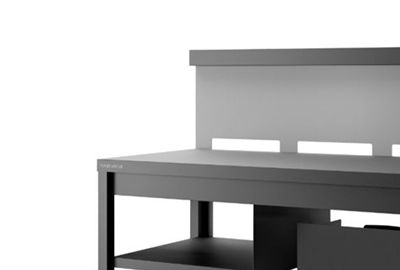 Table FORGE ADOUR TRCANG roulante crédence acier noir gris