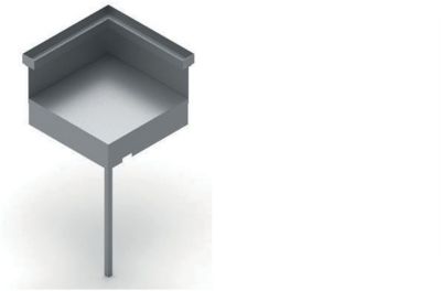 Angle aménagement plancha FORGE ADOUR ANGLE ACIER NOIR ET GRILL