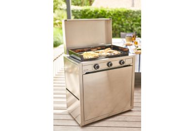 Couvercle plancha FORGE ADOUR INOX MODERN 75 CHARNIERES